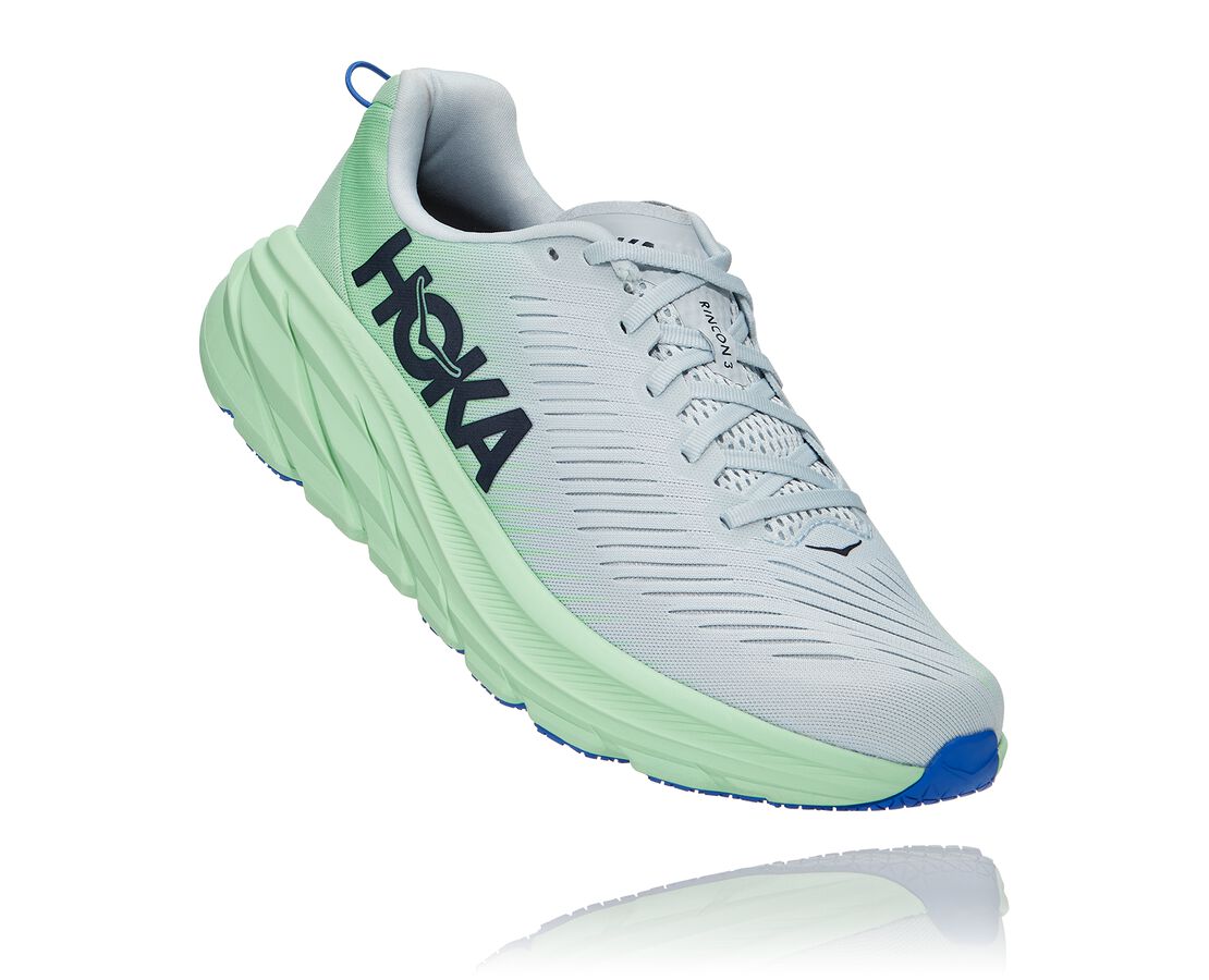 Hoka One One Rincon 3 - Sapatos Largos Homem - Verdes Cinzentas, FB57083